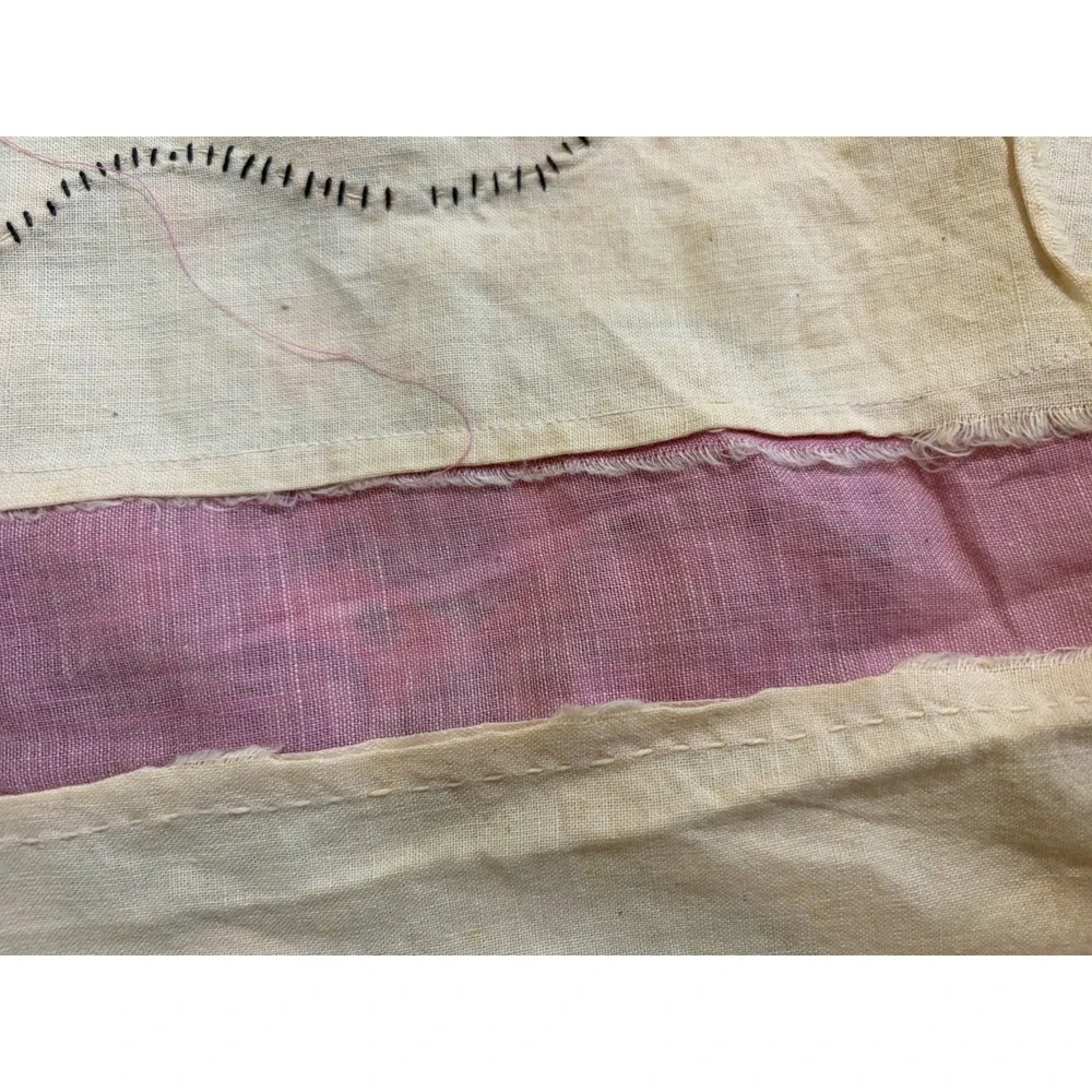 Vintage Atq Handmade Quilt Butterfly Feedsack Quilt Topper Homemade 76